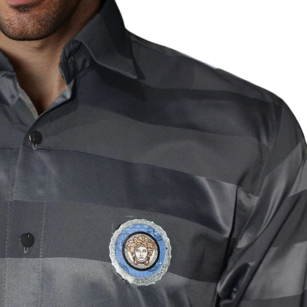 Versace Grey Premium Quality Designer Shirt-4