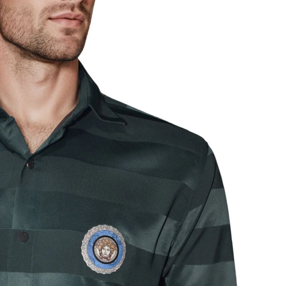 Versace Green Premium Quality Designer Shirt-thumb-2