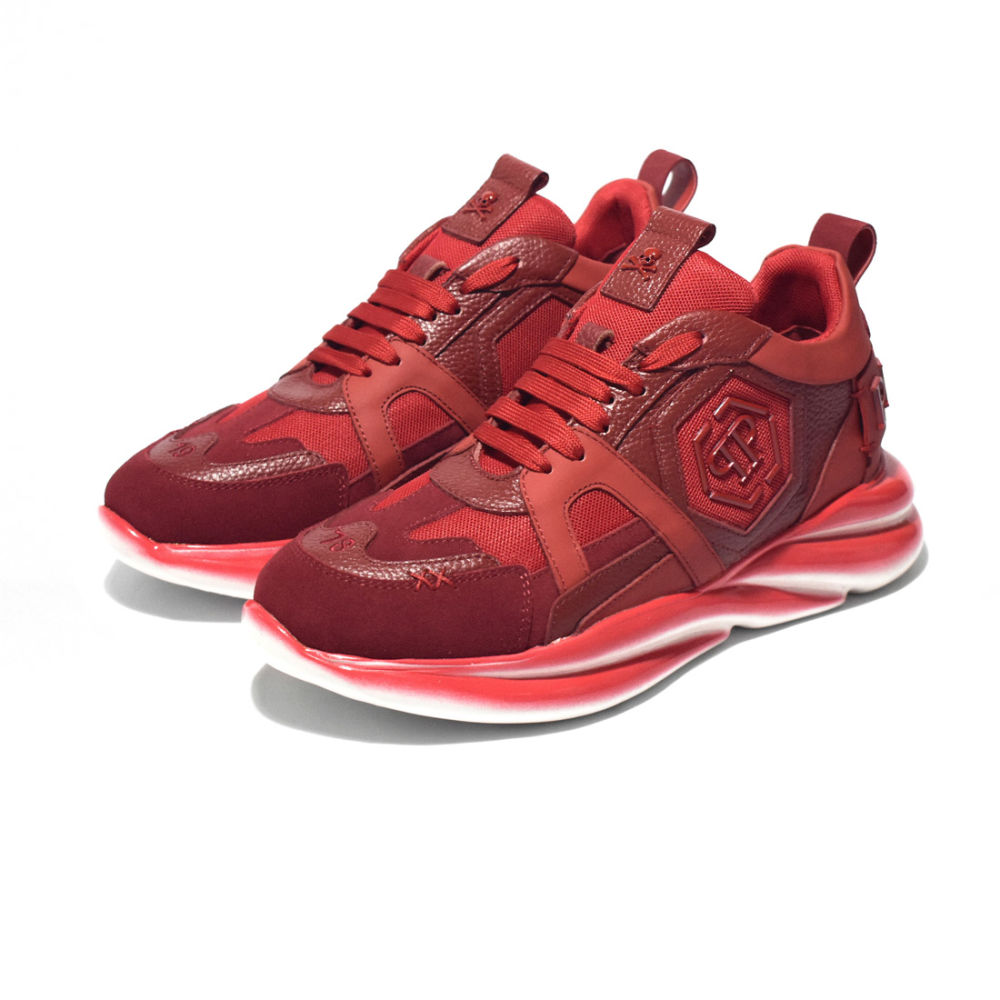 Philipp Plein Red Premium Quality Sneakers-2