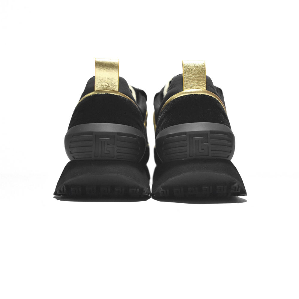 Balmain Black & Golden Premium Quality Sneakers-4