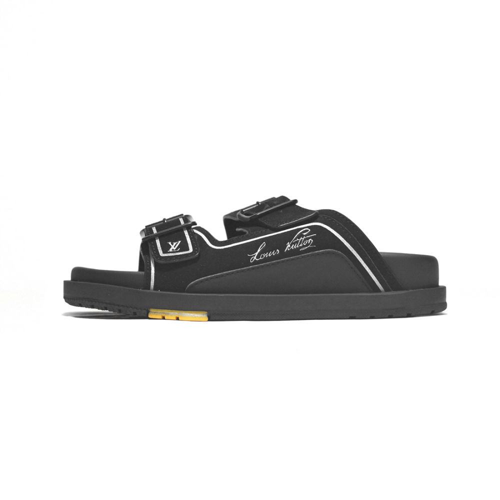 Louis Vuitton Black Premium Quality Men's Flip-flops-1