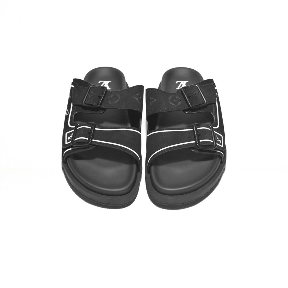 Louis Vuitton Black Premium Quality Men's Flip-flops-4