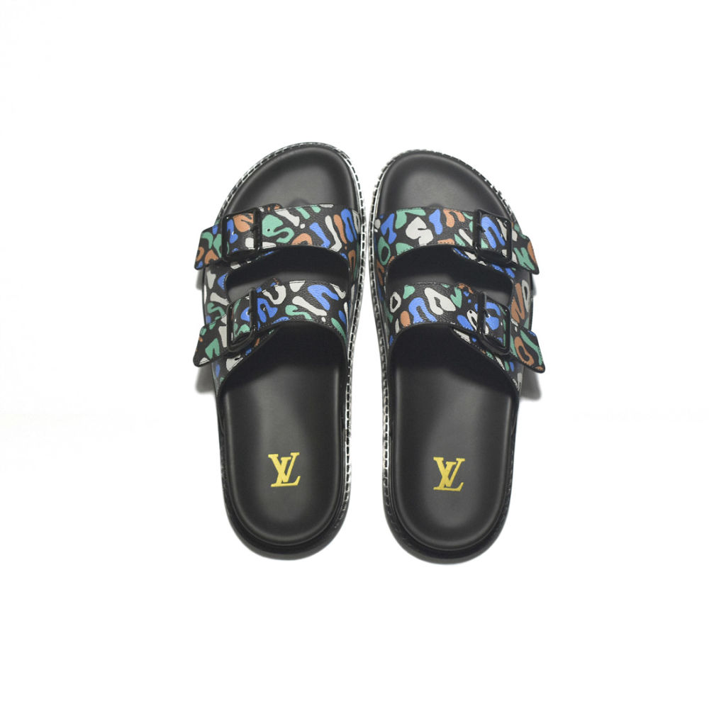 Louis Vuitton Black Premium Quality Men's Flip-flops-3