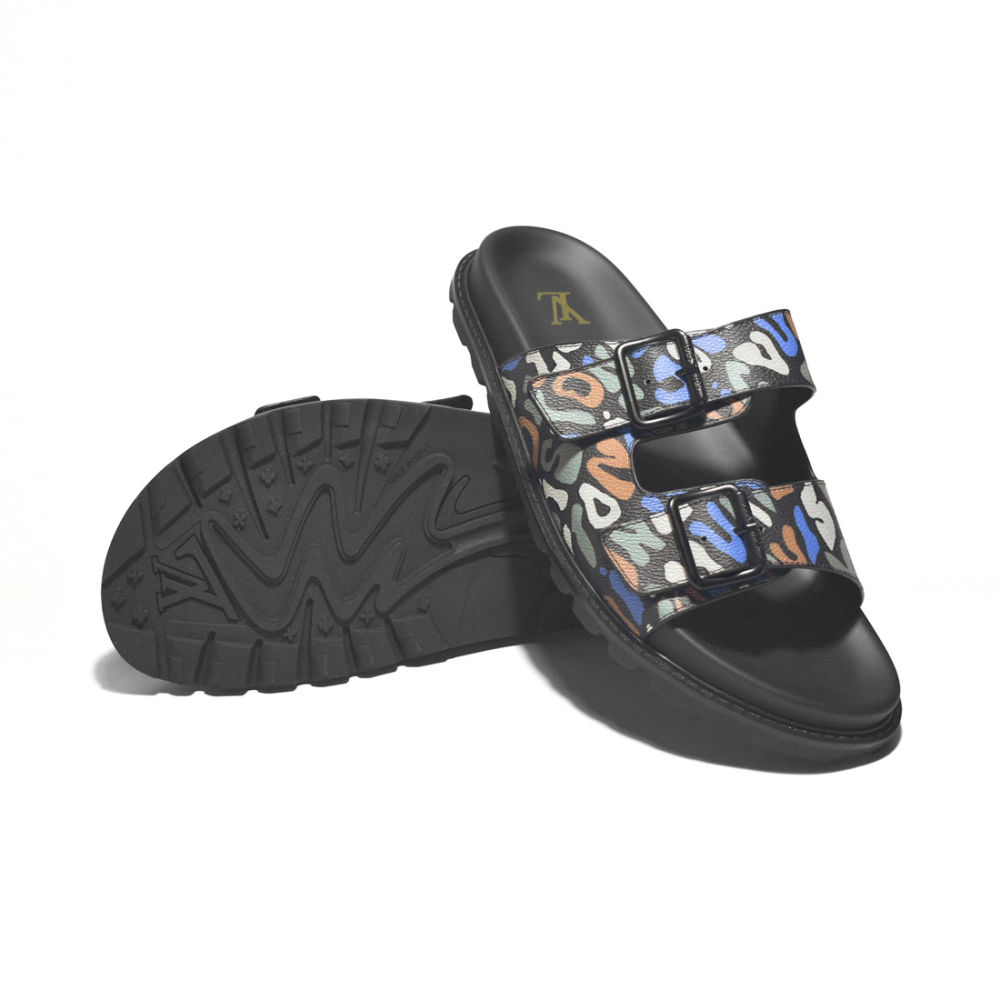 Louis Vuitton Black Premium Quality Men's Flip-flops-6