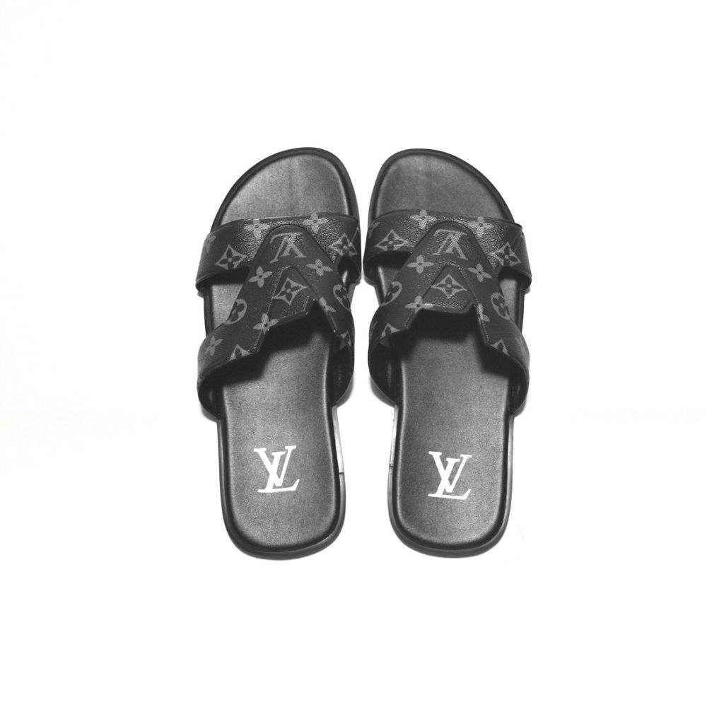 Louis Vuitton Black Premium Quality Flip-flops-3