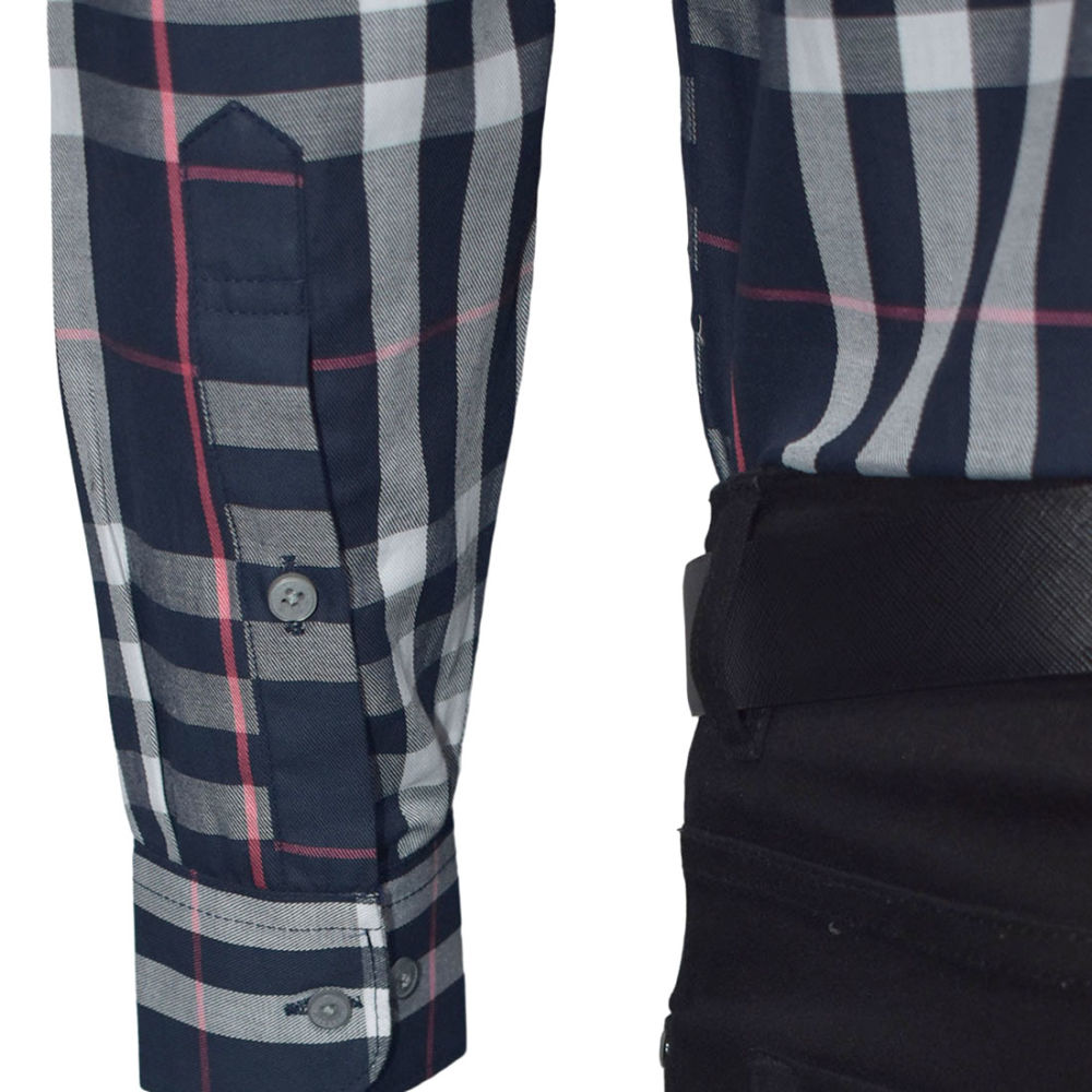 Burberry Navy Blue Premium Quality Shirt-4