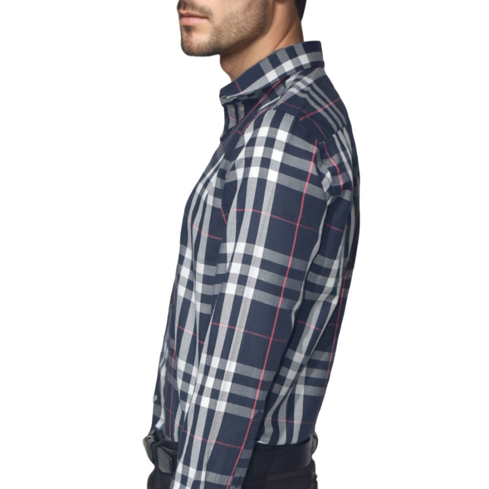 Burberry Navy Blue Premium Quality Shirt-2