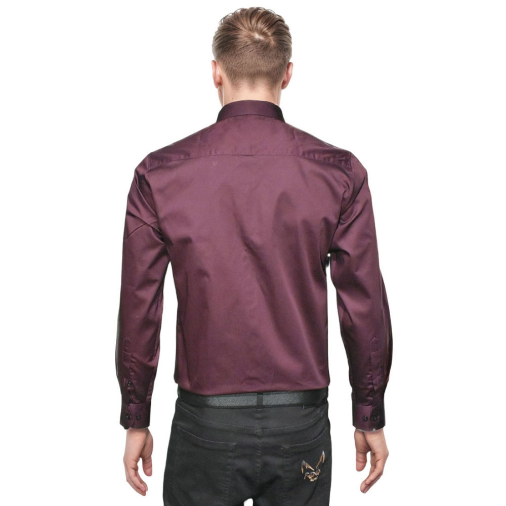 Armani Exchange Wine Premium Pocket Logo Shirt-1