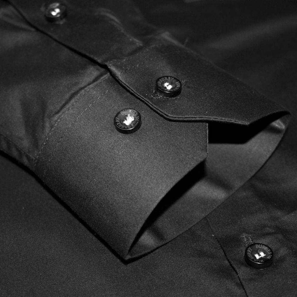 Burberry Pocket Logo Black Premium Quality Shirt-4