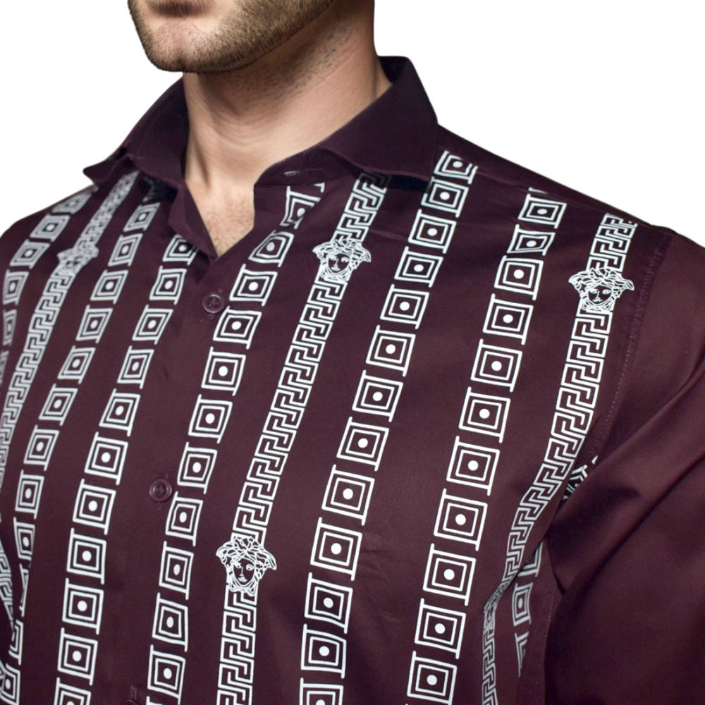 Versace Wine Logo Printed Premium Quality Shirt-3