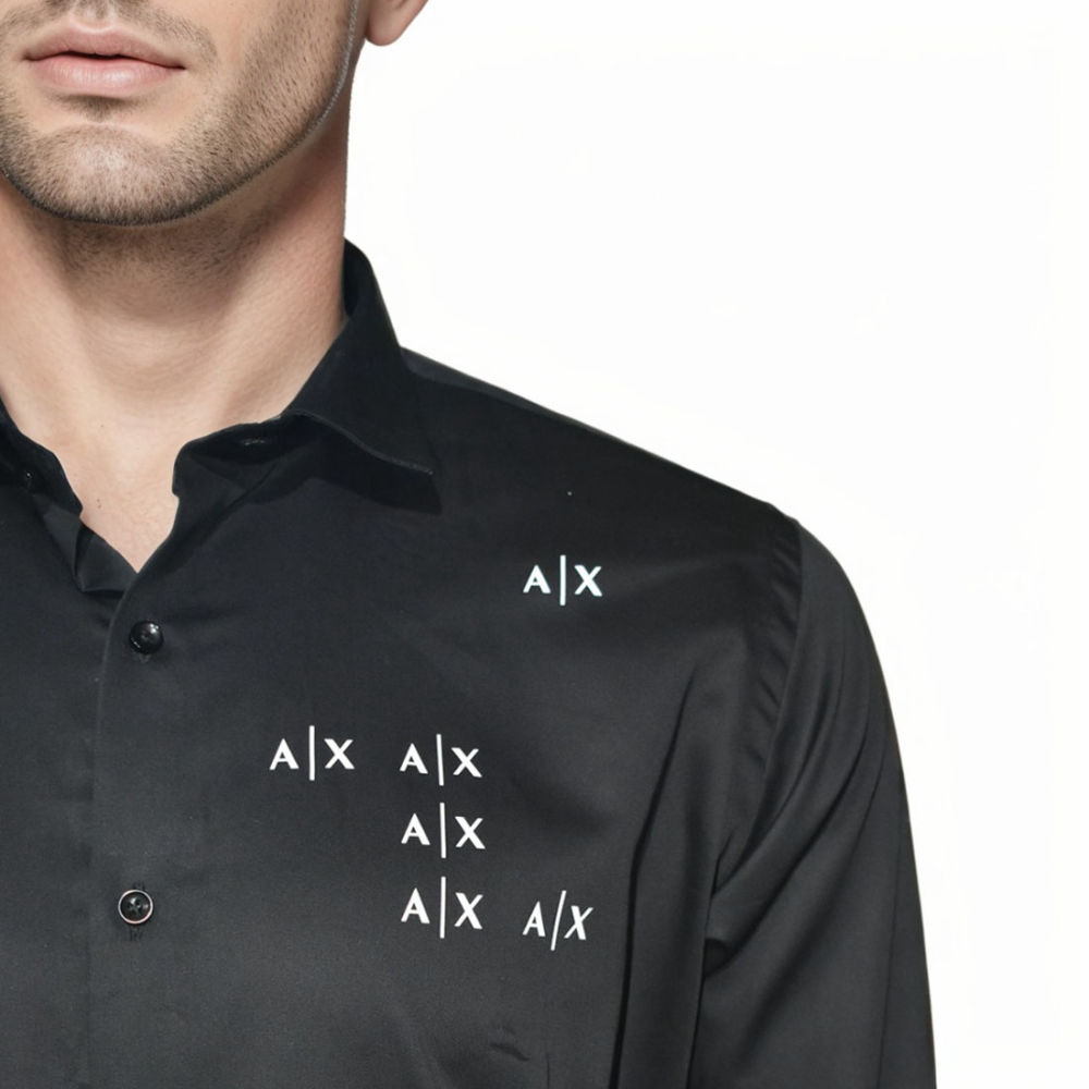 Armani Exchange Black Premium Quality Men's Shirt-4