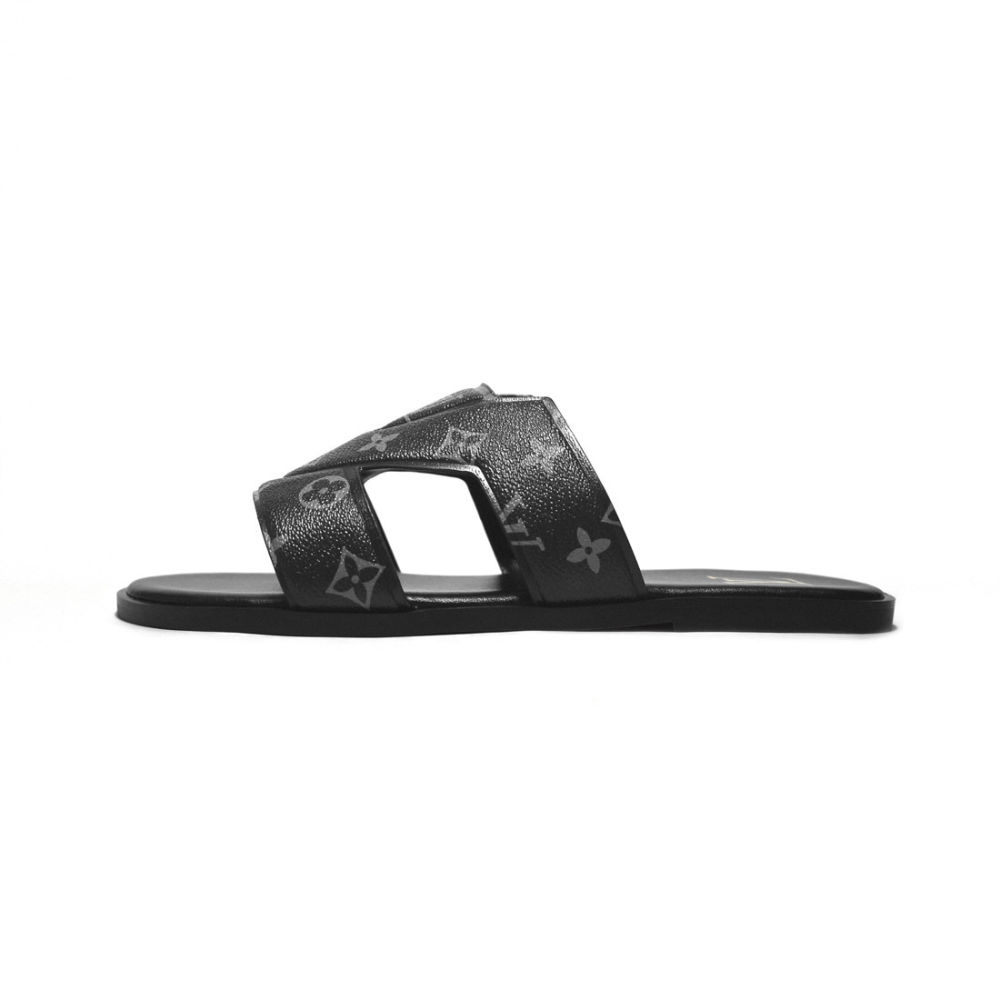 Louis Vuitton Black Premium Quality Men's Flip-flops-thumb-1