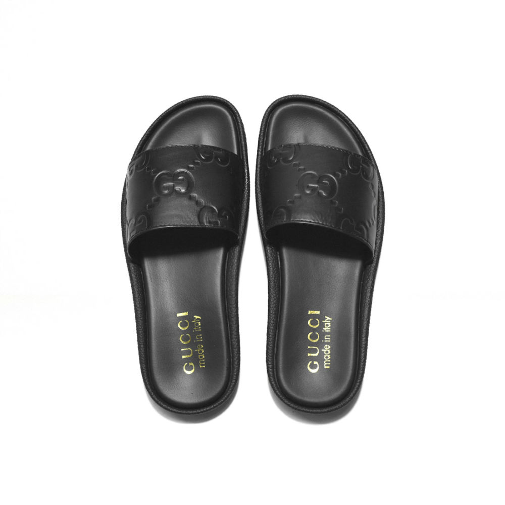 Gucci Black Premium Quality Men's Flip-flops-3