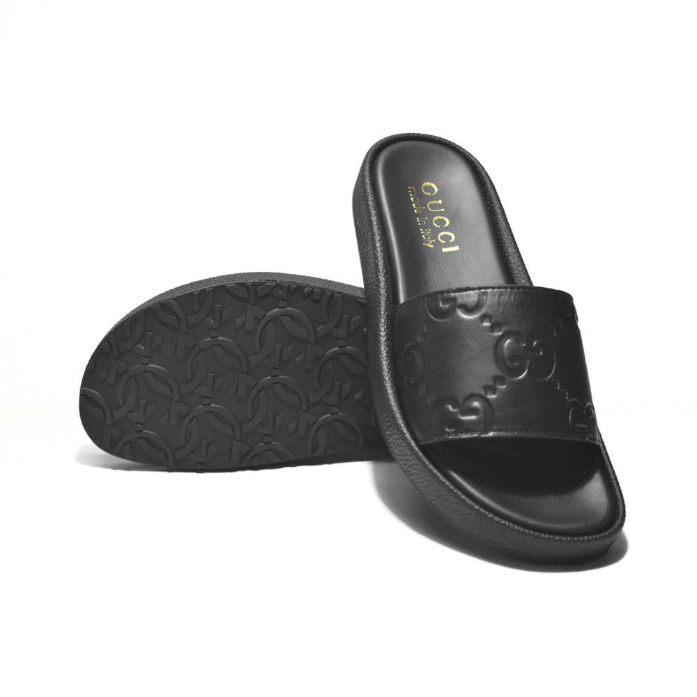 Gucci Black Premium Quality Men's Flip-flops-6