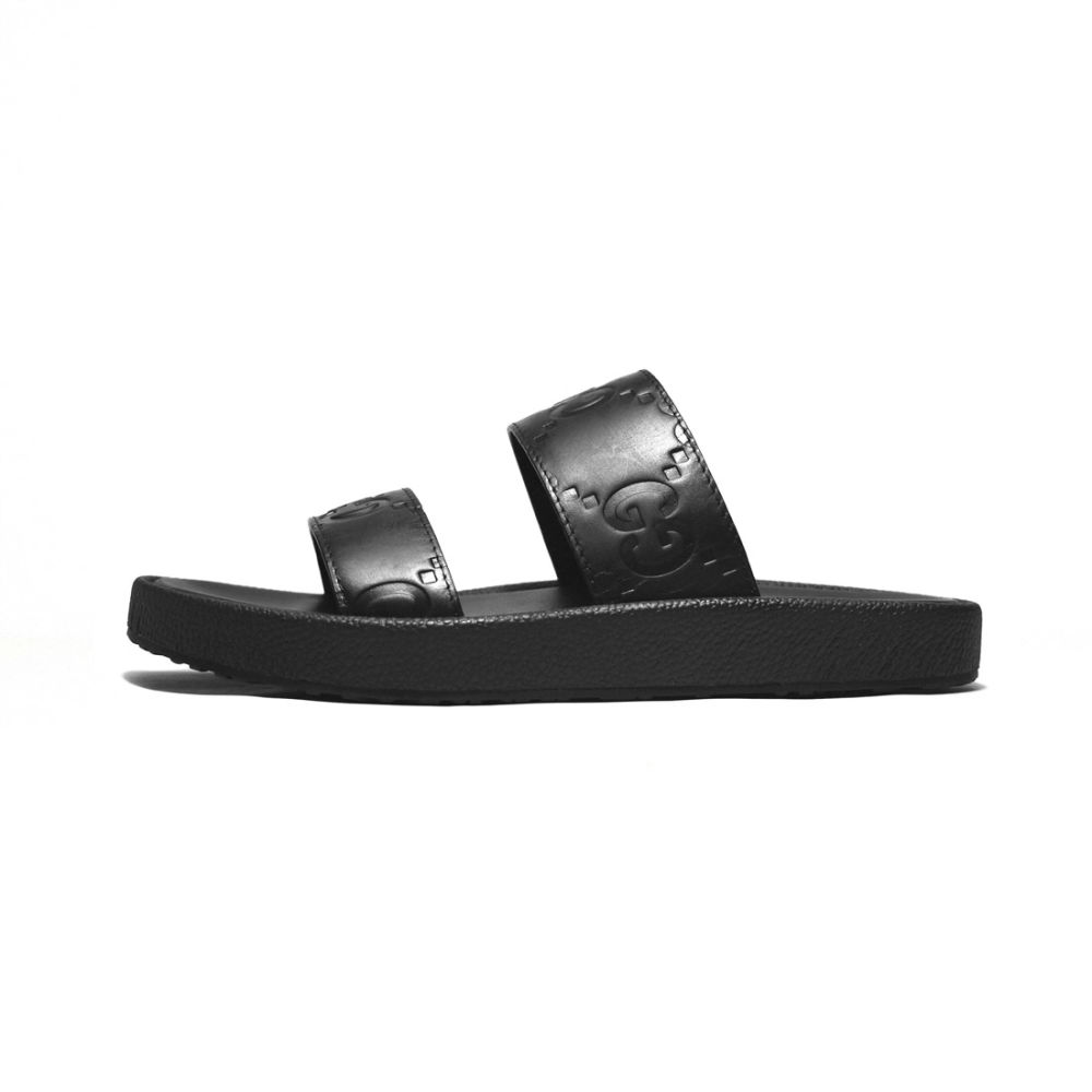Gucci Black Premium Quality Men's Flip-flops-1