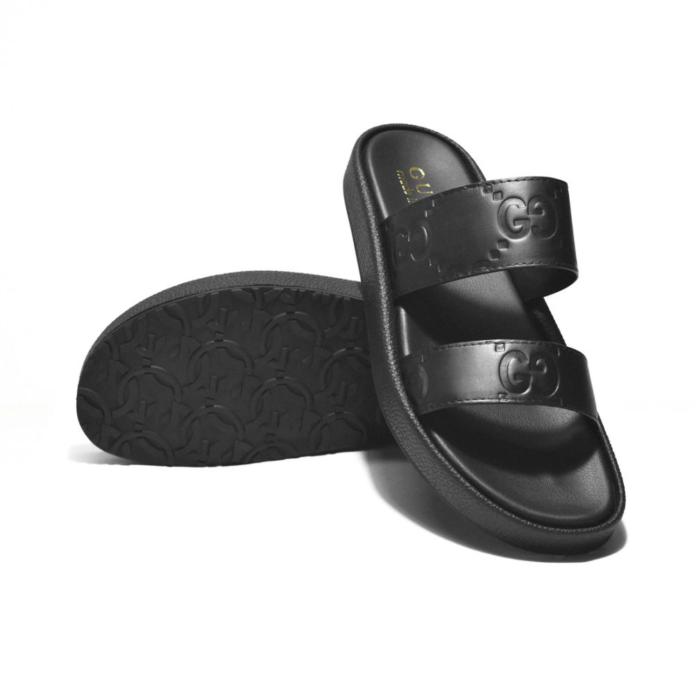 Gucci Black Premium Quality Men's Flip-flops-6