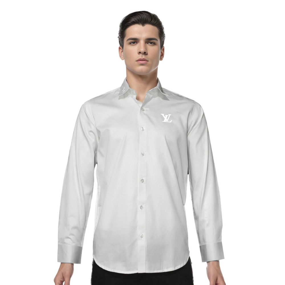 Louis Vuitton Logo Print White Premium Shirt-7