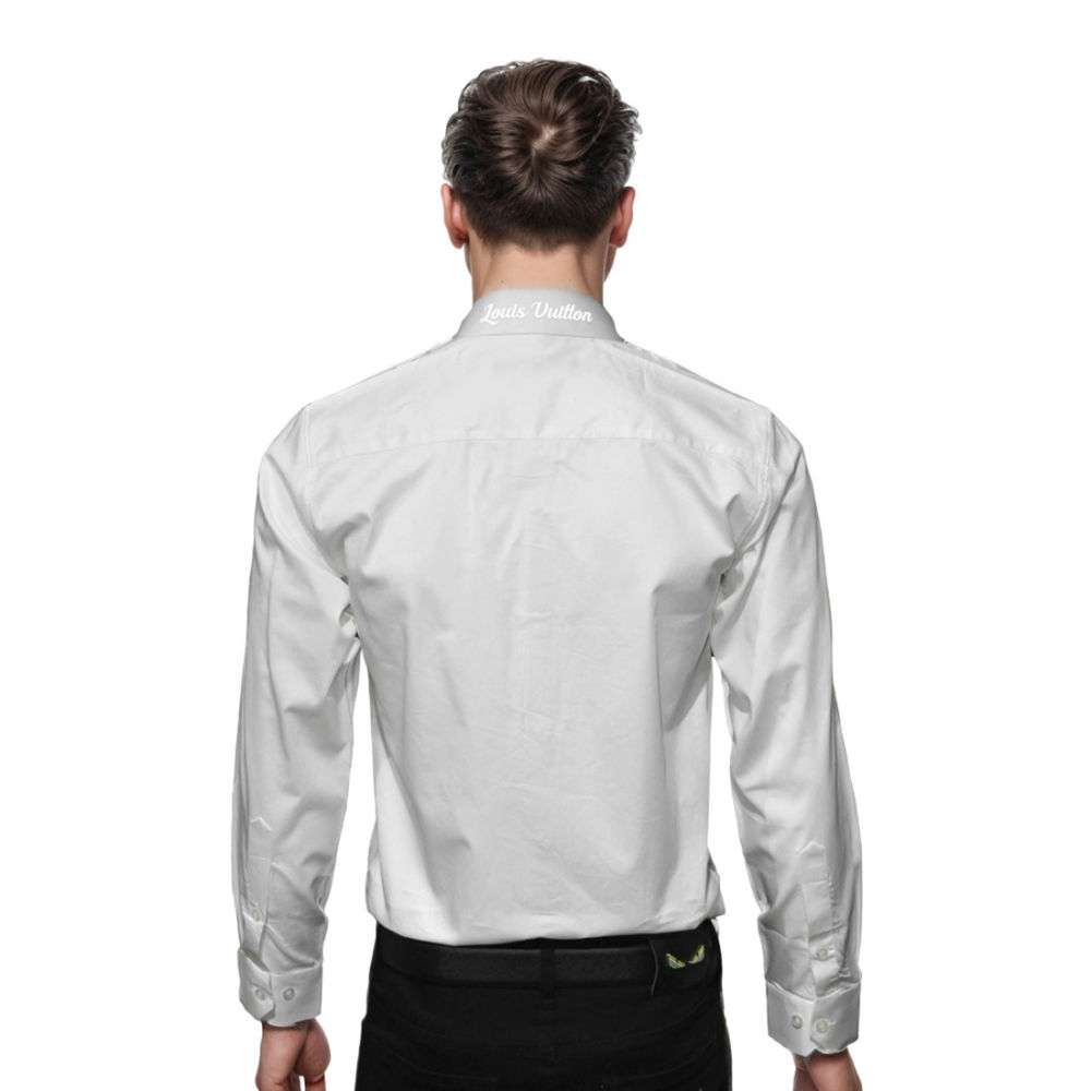 Louis Vuitton Logo Print White Premium Shirt-1
