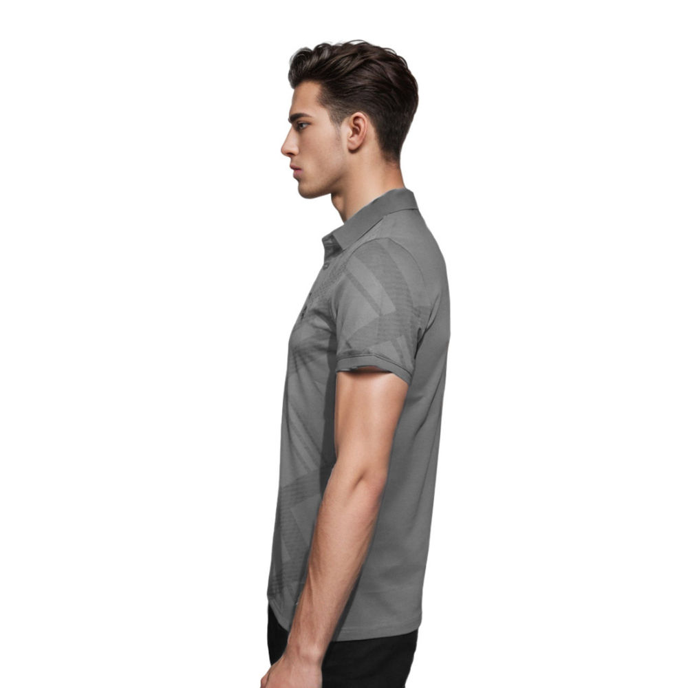 Burberry Grey Checks Printed Polo T-shirt-2