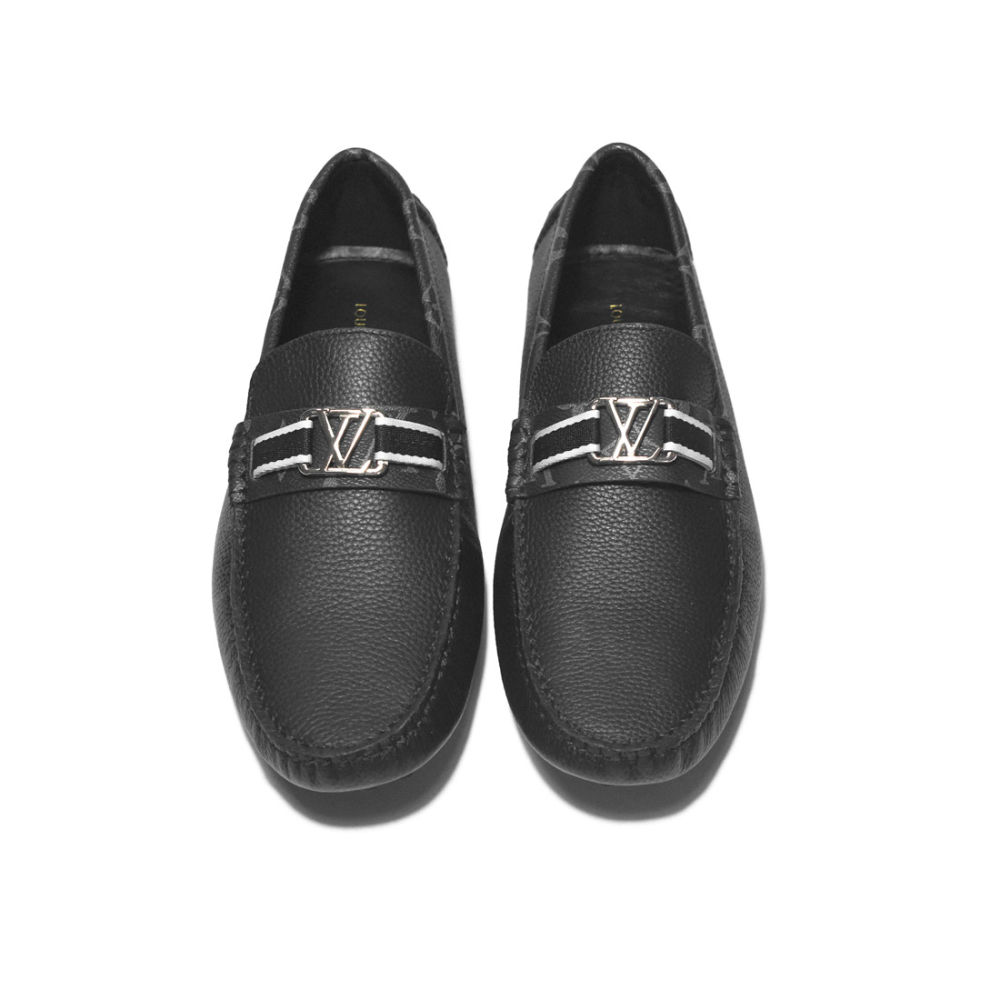 Louis Vuitton Black Hockenheim Moccasin Loafers-3