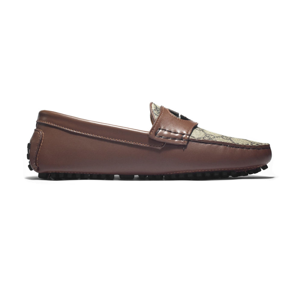 Gucci Brown Interlocking G Driver Loafers-2