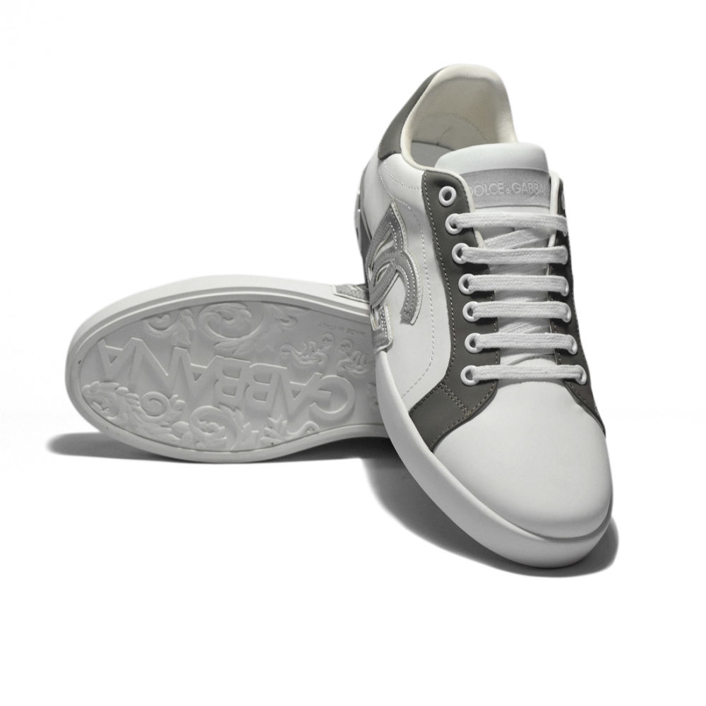Dolce & Gabbana Portofino White & Grey Sneakers-5