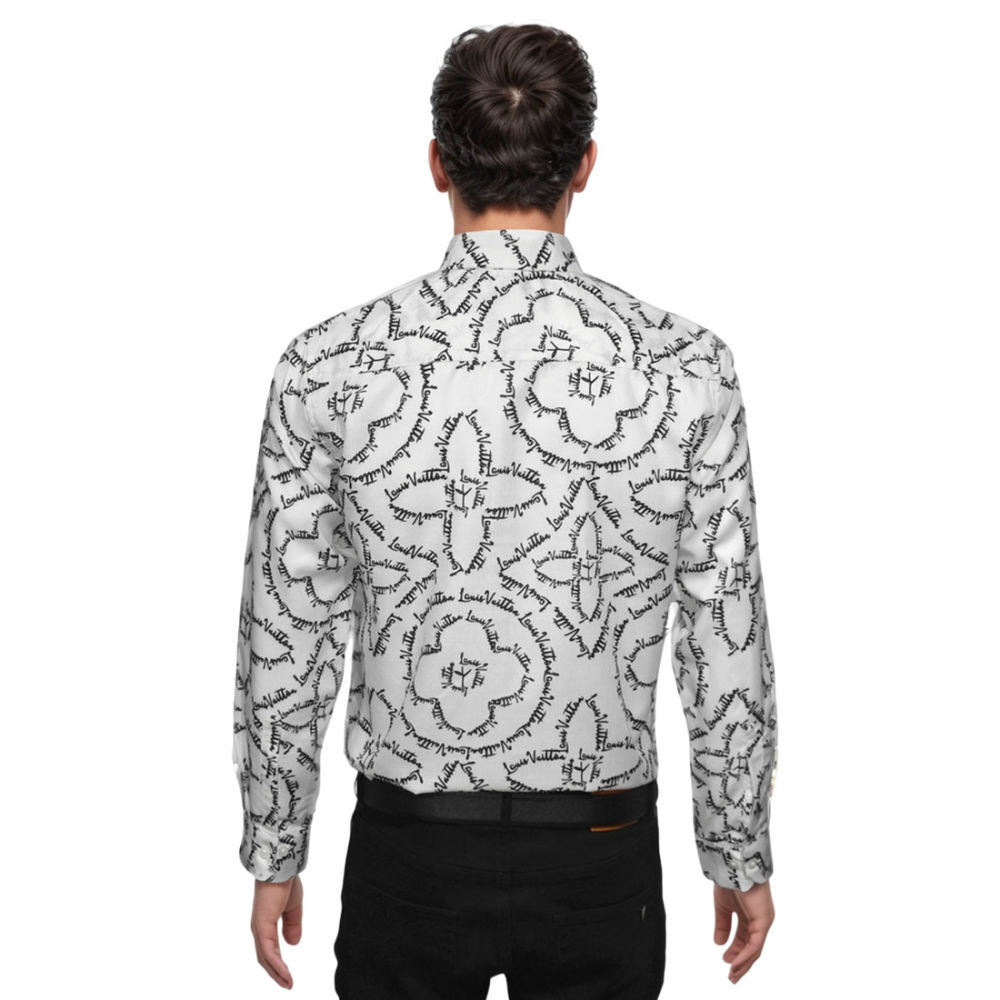 Louis Vuitton White Premium Quality Shirt-1