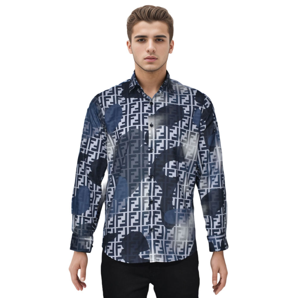Fendi Blue Premium Quality Shirt-6