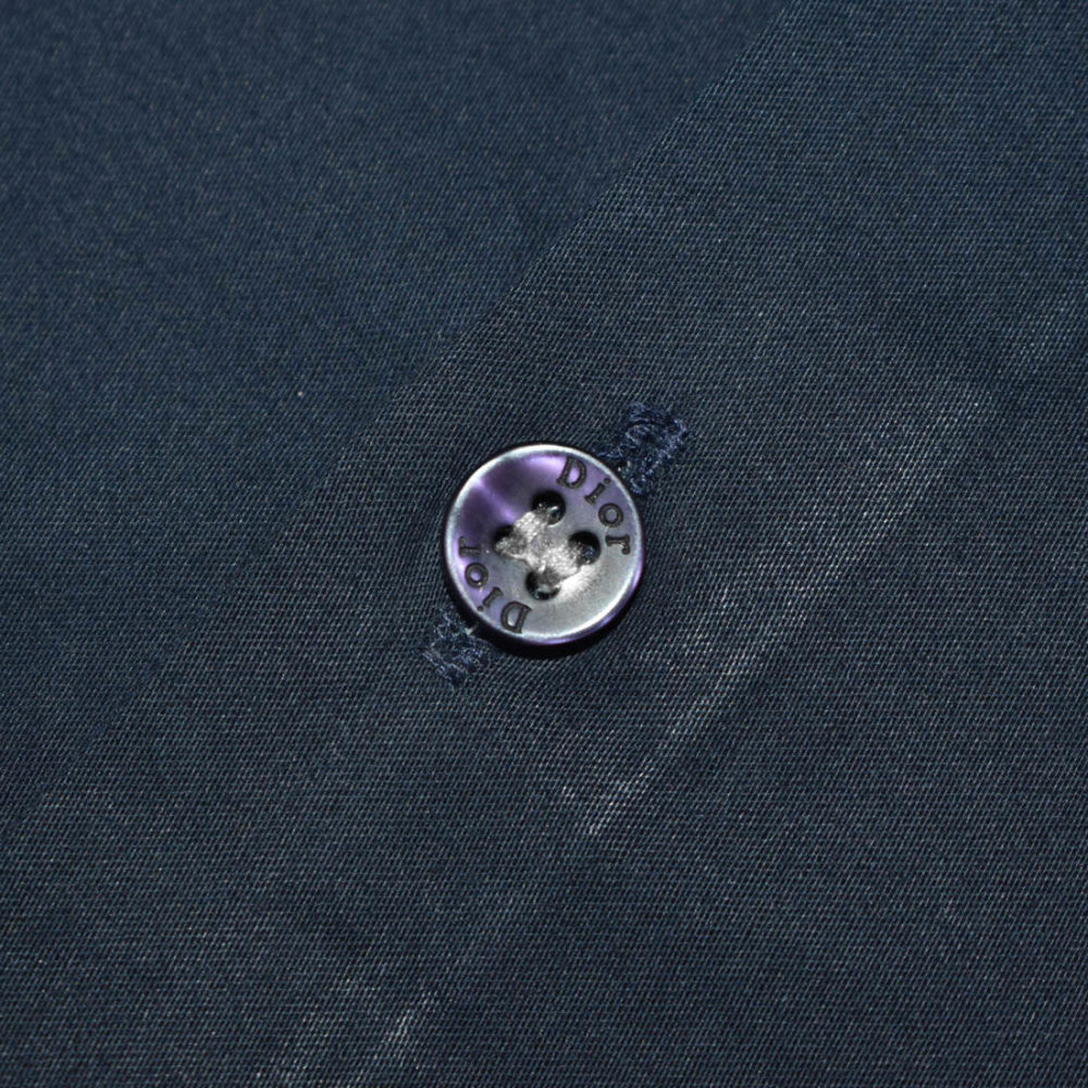 Dior Oblique Pattern Pocket Logo Blue Premium Shirt-4