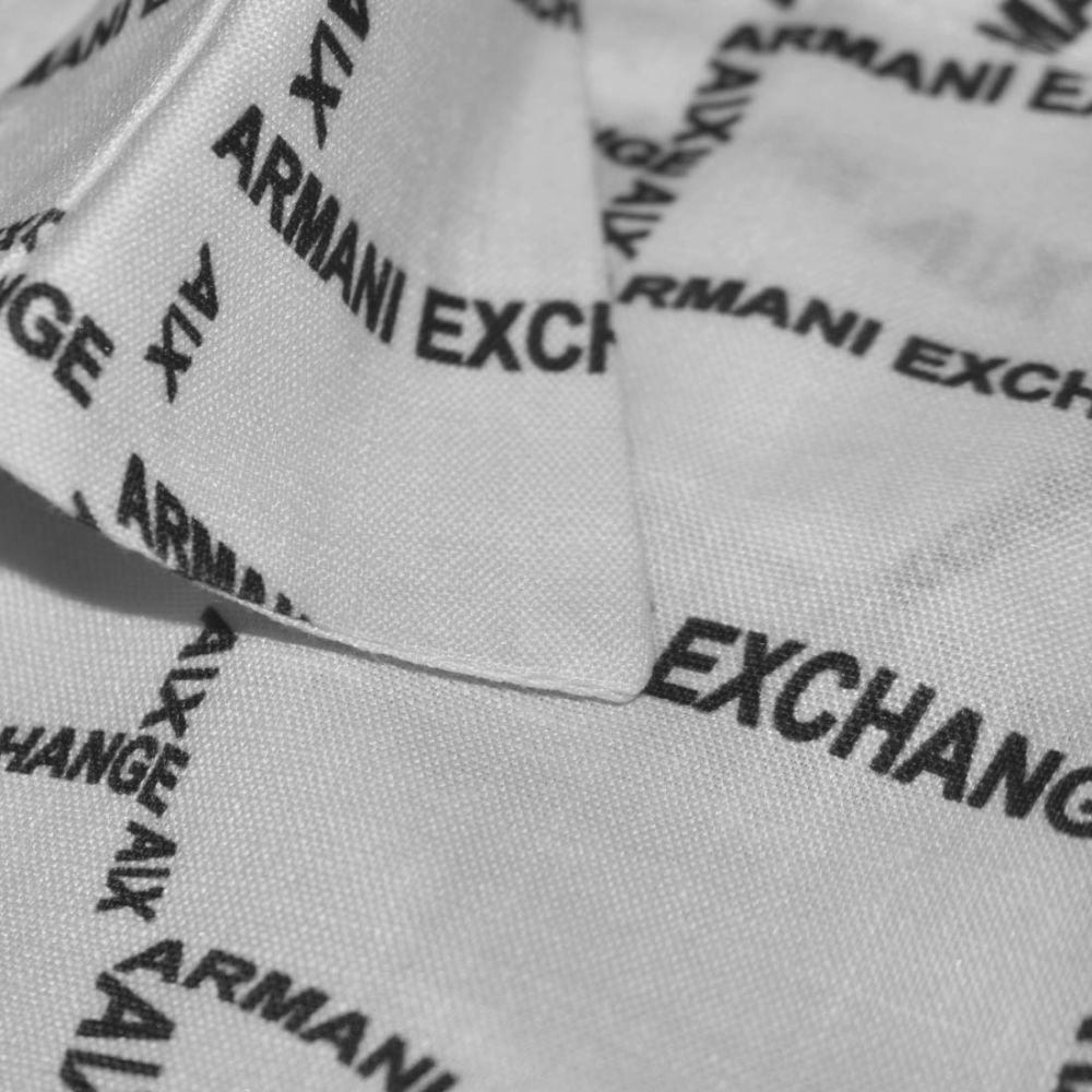 Armani Exchange logo Print White Premium Shirt-thumb-4