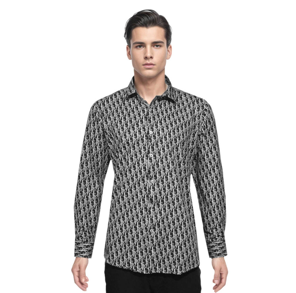 Dior Monogram Printed Black Premium Quality Shirt-6