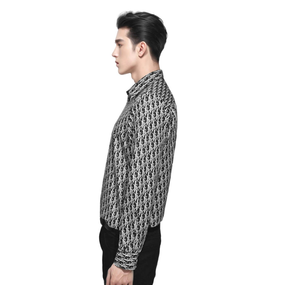 Dior Monogram Printed Black Premium Quality Shirt-2