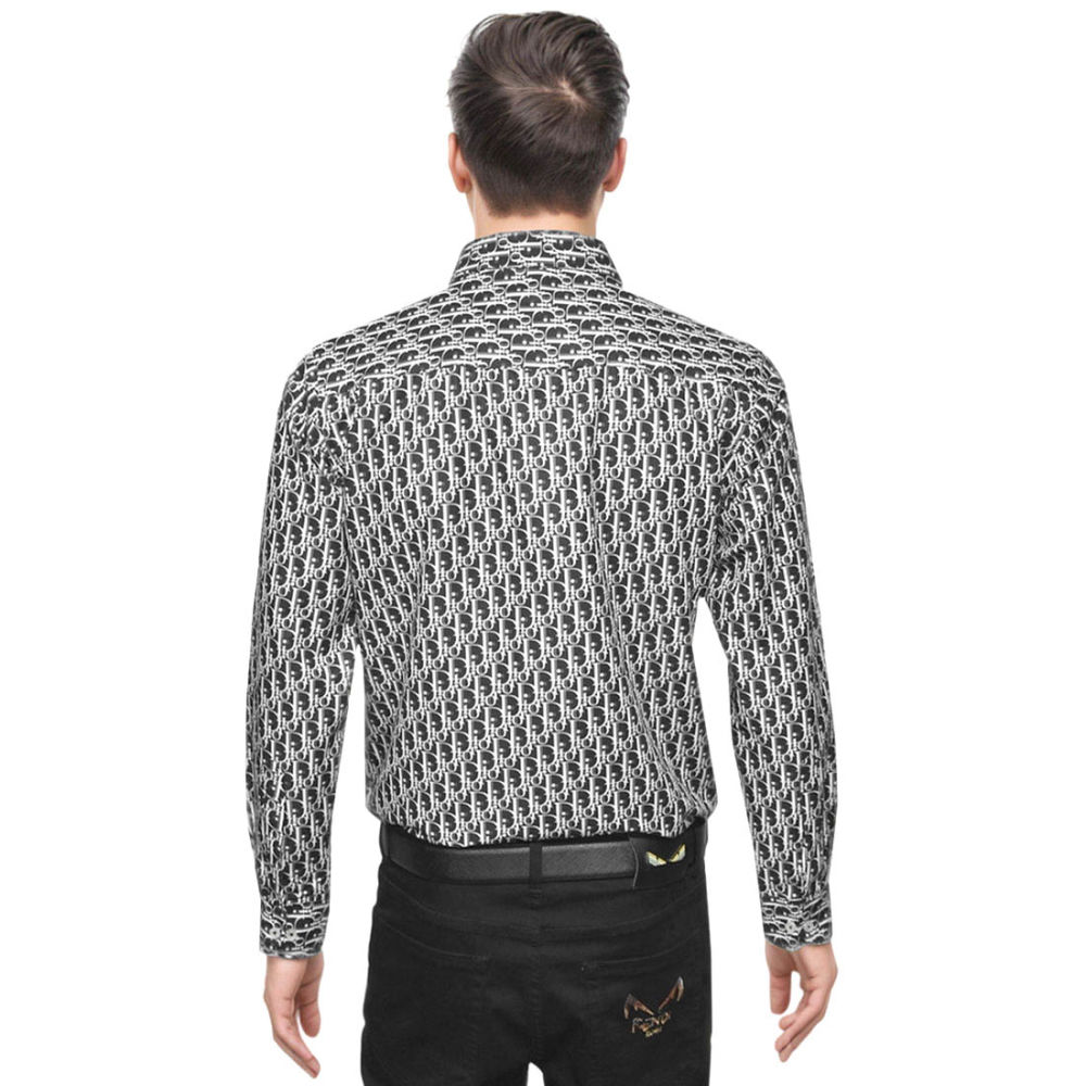 Dior Monogram Printed Black Premium Quality Shirt-1