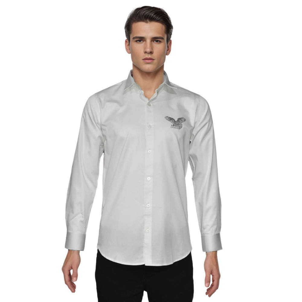 Armani Exchange Eagle Print White Premium Shirt-7