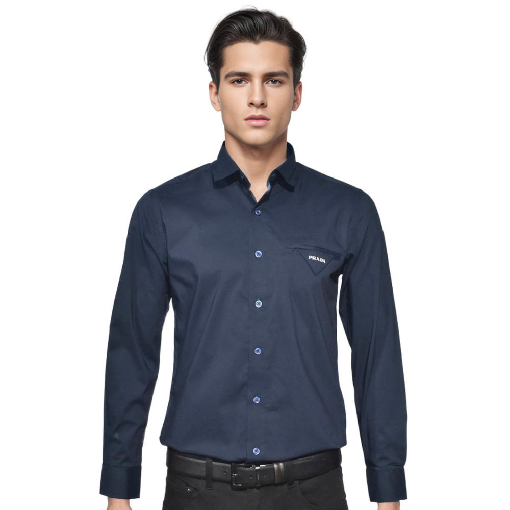 Prada Navy Blue Premium Quality Shirt-thumb-0