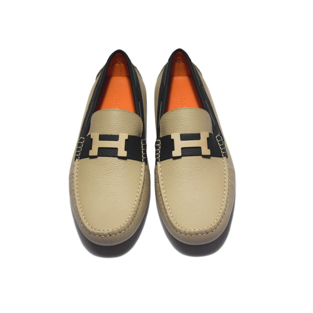 Hermes Brown Premium Quality Loafers-3