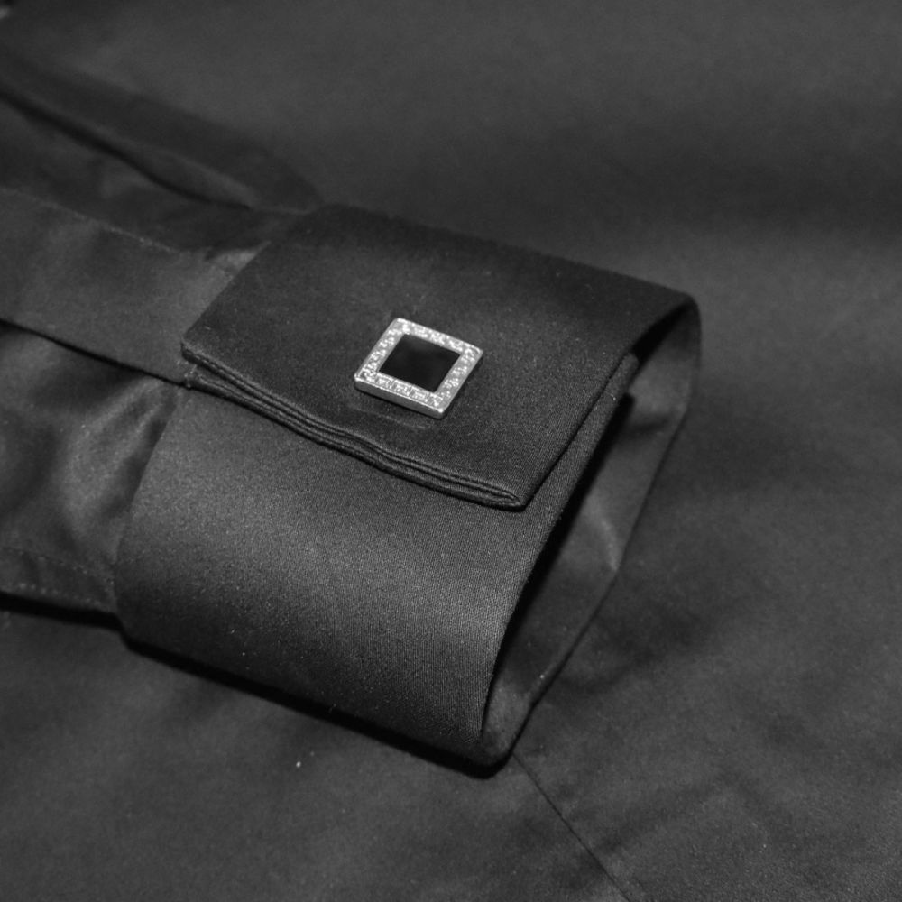 Armani Exchange Black Premium Plain Shirt-thumb-7