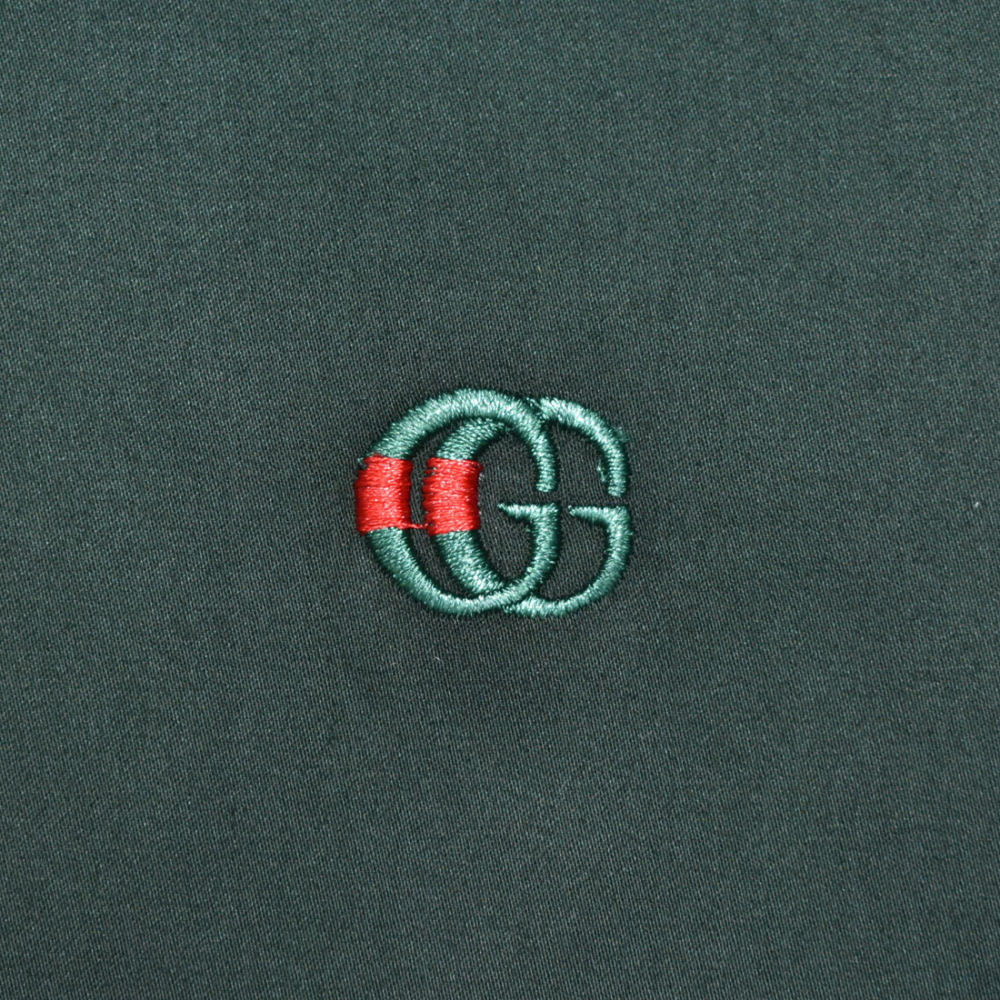 Gucci Embroidered logo Green Premium Luxury Shirt-3