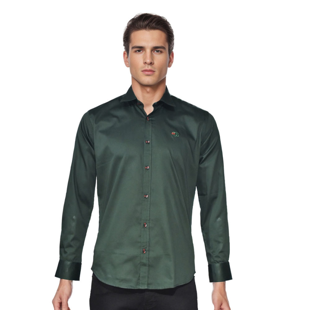 Gucci Embroidered logo Green Premium Luxury Shirt-6