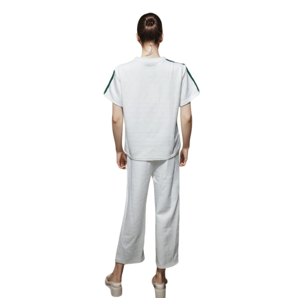 Gucci Embroidered logo White Premium Cotton Co-ord Set-2