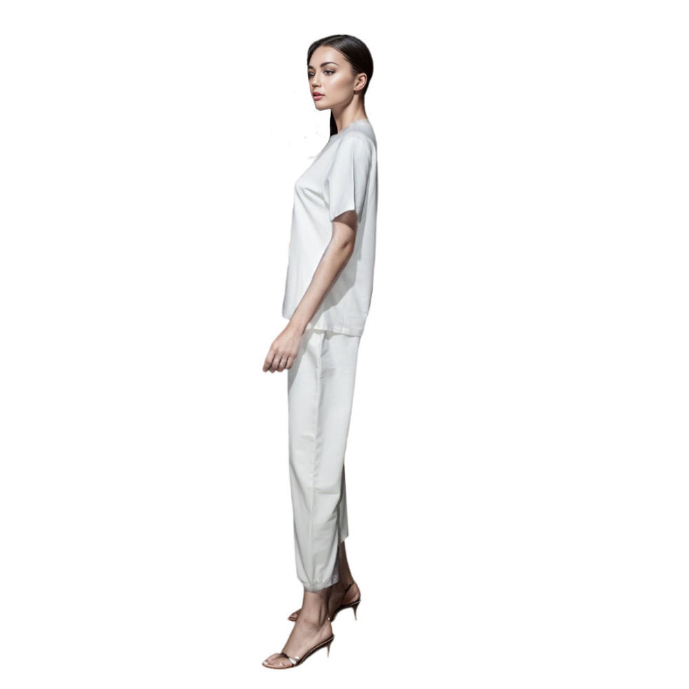 Prada Embroidered White Premium Co-ord Set-3