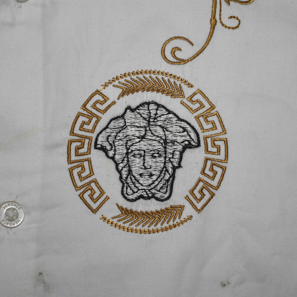 Versace Medusa Embroidered White Premium Shirt-thumb-3