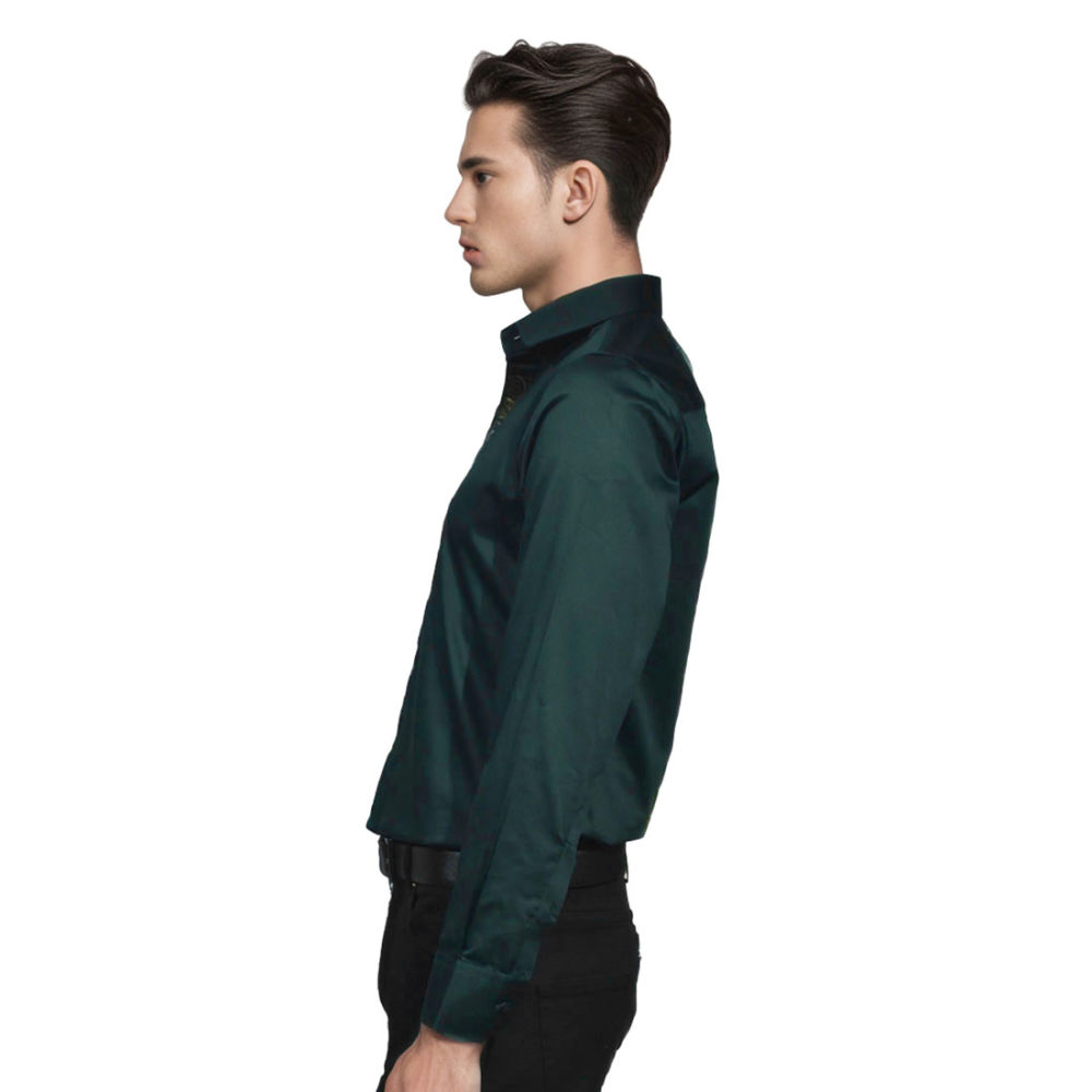 Balmain Green Premium Luxury Cotton Shirt-2