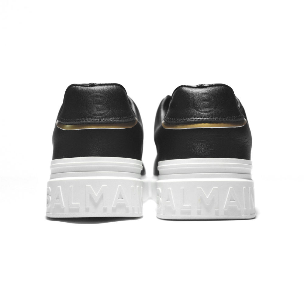 Balmain B-Court Black & White Monogram Sneakers-4