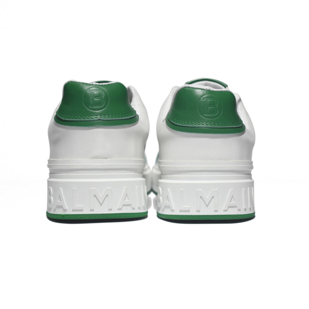 Balmain B-Court White & Green Premium Sneakers-4