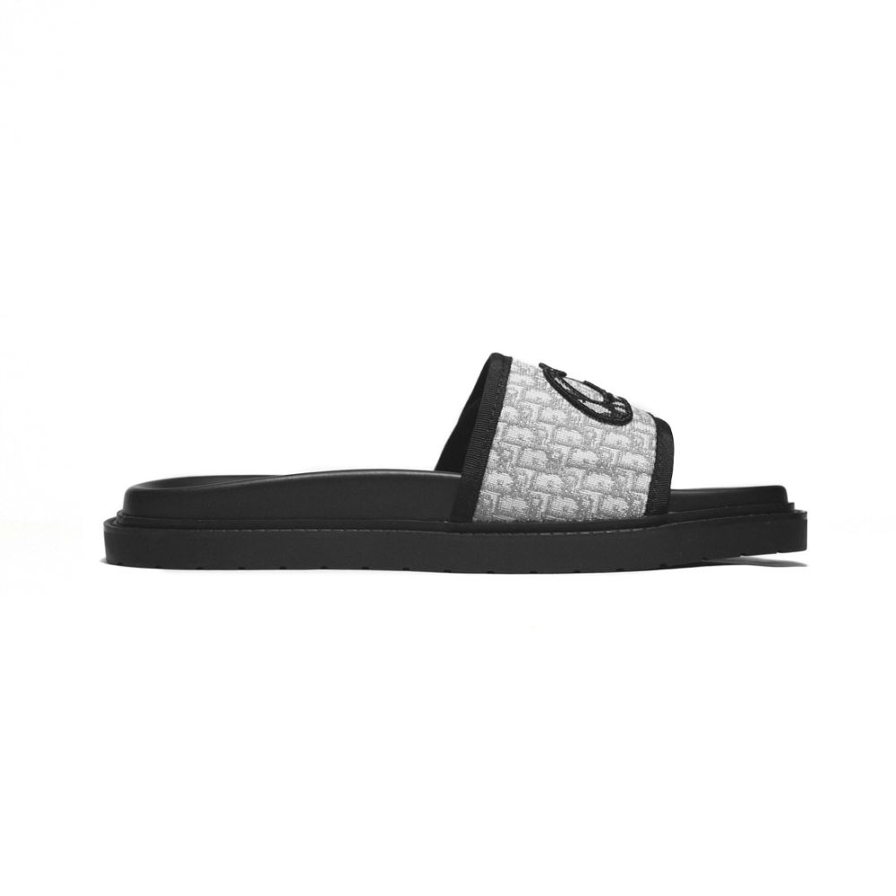 Dior Grey Premium Luxury Men's Flip-flops-2