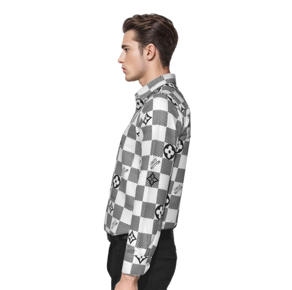 Louis Vuitton Monogram White Luxury Cotton Shirt-thumb-2