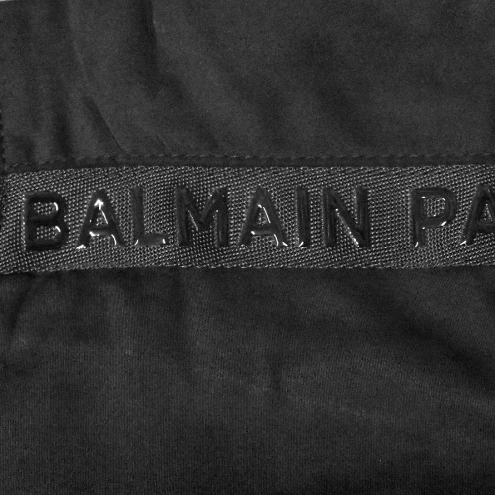 Balmain logo Print Black Premium Cotton Shirt-4