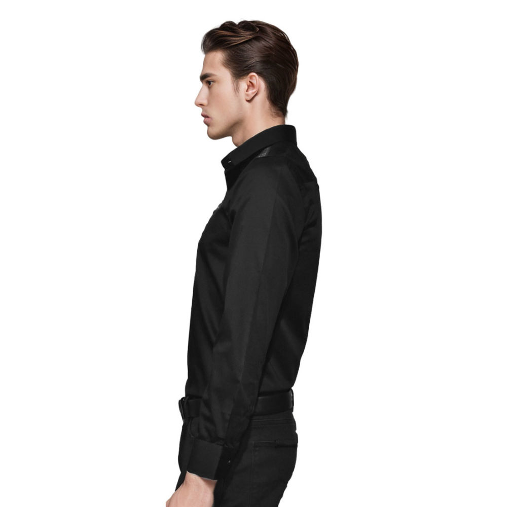 Balmain logo Print Black Premium Cotton Shirt-2