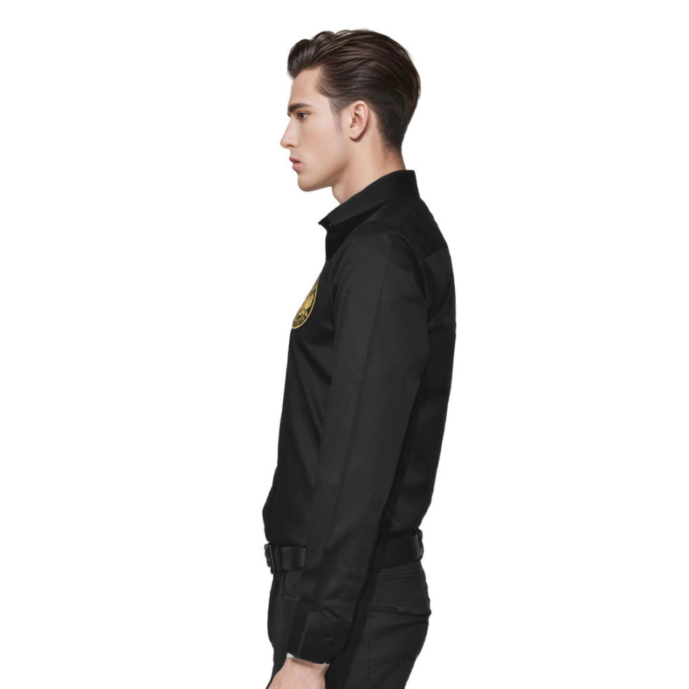 Balmain Black Premium Cotton Shirt-thumb-2